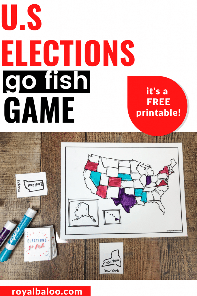 FREE Printable Elections Game for Kids. #electionsgame #electionsprintables #freehomeschooldeals #fhdhomeschoolers