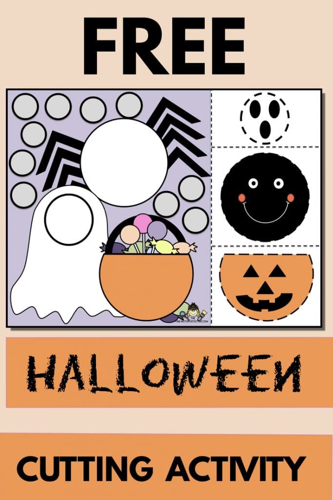 FREE Halloween Cut and Paste Activity. #freehomeschooldeals #fhdhomeschoolers #cutandpaste #halloweencutandpasteactivity #halloweenactivity