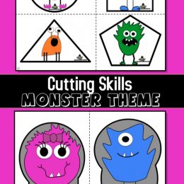 Monster Cutting Activities. #freehomeschooldeals #fhdhomeschoolers #monstercuttingactivity #monstercutandpaste #cuttingskills