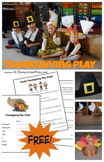 Fun Family Skit for Thanksgiving. #fhdhomeschoolers #freehomeschooldeals #firstthanksgiving #thanksgivingactivity #thanksgivinghistoryforkids