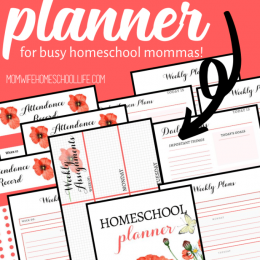 Poppies FREE Floral Homeschool Planner. #freehomeschooldeals #fhdhomeschoolers #poppiesplanner #floralhomeschoolplanner #poppiesfloralplanner #homeschoolplanner