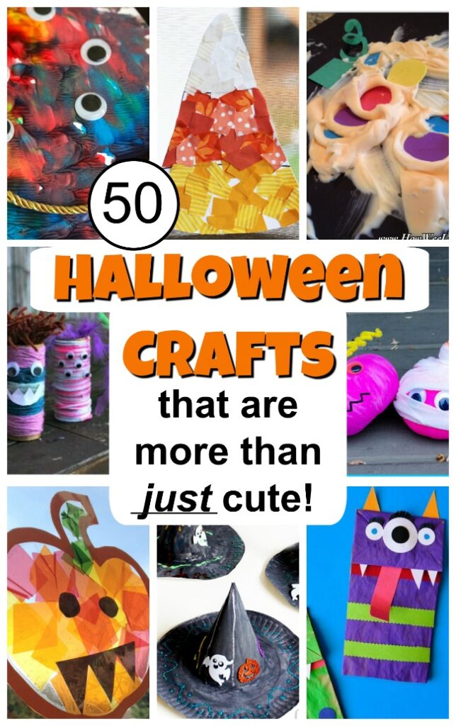 FREE Simple Kids Halloween Crafts. #halloweencraftsforkids #simplehalloweencrafts #easykidscrafts #freehomeschooldeals #fhdhomeschoolers