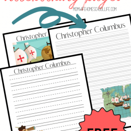 FREE Christopher Columbus Notebooking Pages. #freehomeschooldeals #fhdhomeschoolers #ChristopherColumbuspages #ColumbusDaypages #notebookingpages