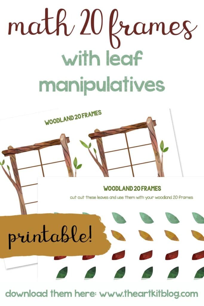 FREE Woodland Math Ten Frames. #tenframes #tenframesforkids #preschoolmathactivities #freehomeschooldeals #fhdhomeschoolers