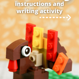 Lego Turkey Create and Write. #freewritingprompt #turkeyactivity #thanksgivingactivity #freehomeschooldeals #fhdhomeschoolers