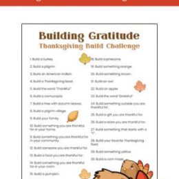 Building Gratitude Thanksgiving Challenge. #thankfulness #teachingthankfulness #freethanksgivingactivity #freehomeschooldeals #fhdhomeschoolers