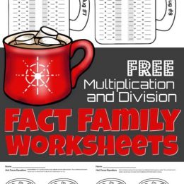 Winter Themed Fact Family Worksheets. #factfamilypracticepages #factfamilyworksheets #mathpracticeworksheets #freehomeschooldeals #fhdhomeschoolers