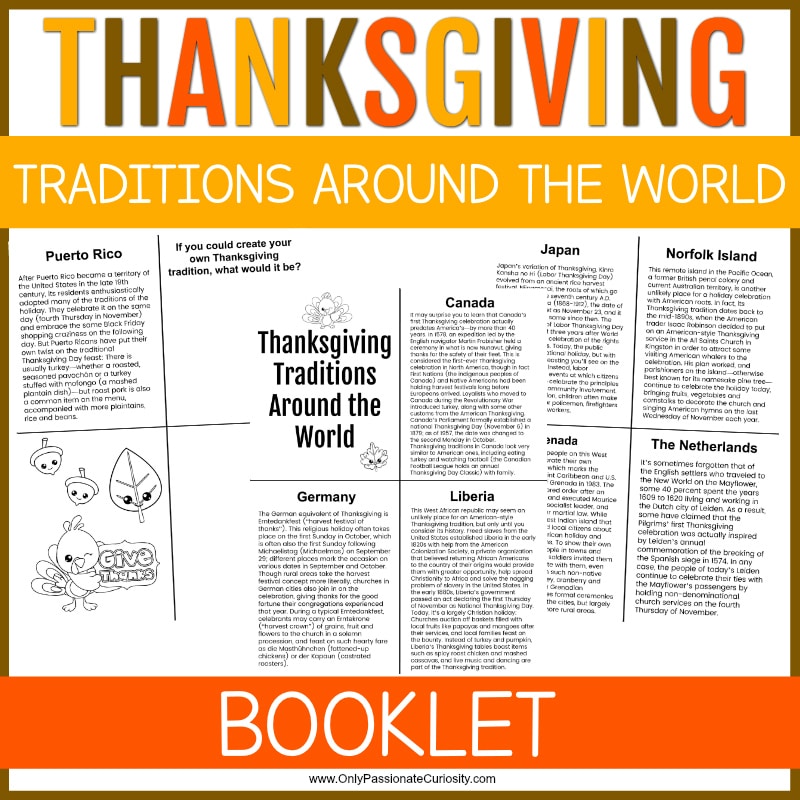 Around the World Thanksgiving Book. #learnaboutthanksgiving #thanksgivingaroundtheworld #thanksgivingprintable #freehomeschooldeals #fhdhomeschoolers