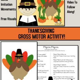 FREE Thanksgiving Gross Motor Activity. #thanksgivingactivity #grossmotoractivity #freehomeschooldeals #fhdhomeschoolers