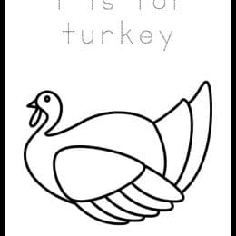 Letter T Turkey Coloring Page. #alphabetcoloringpage #turkeycoloringpage #freethanksgivingworksheet #freehomeschooldeals #fhdhomeschoolers