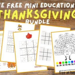 FREE Printable Thanksgiving Activities Mini-Bundle. #freethanksgivingprintables #freethanksgivingactivities #thanksgivingworksheets #freehomeschooldeals #fhdhomeschoolers