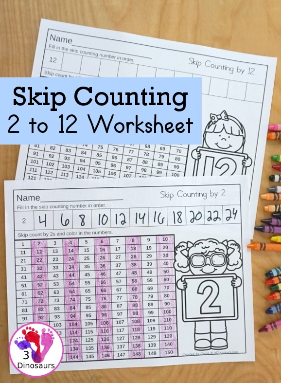 Free Skip Counting Worksheets. #freeskipcountingworksheets #skipcountingpractice #freehomeschooldeals #fhdhomeschoolers
