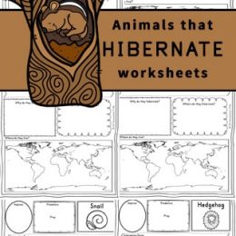 Hibernating Animals Printable Pages. #hibernationunitstudy #hibernationworksheets #winterunitstudy #freehomeschooldeals #fhdhomeschoolers