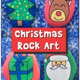 DIY Christmas Rock Art. #Diychristmascrafts #diyrockart #naturechristmascrafts #freehomeschooldeals #fhdhomeschoolers