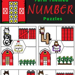 Farm Animal Counting Puzzles. #countingpuzzles #preschoolmathgames #preschoolmathpuzzles #freehomeschooldeals #fhdhomeschoolers