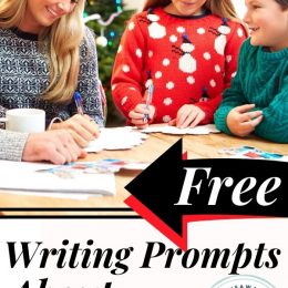 List of Christmas Writing Prompts. #christmaswritingprompts #freewritingprompts #christmascreativewriting #freehomeschooldeals #fhdhomeschoolers