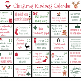 Acts of Kindness Christmas Calendar. #christmascalendar #christmasactsofkindness #familychristmasactivity #freehomeschooldeals #fhdhomeschoolers