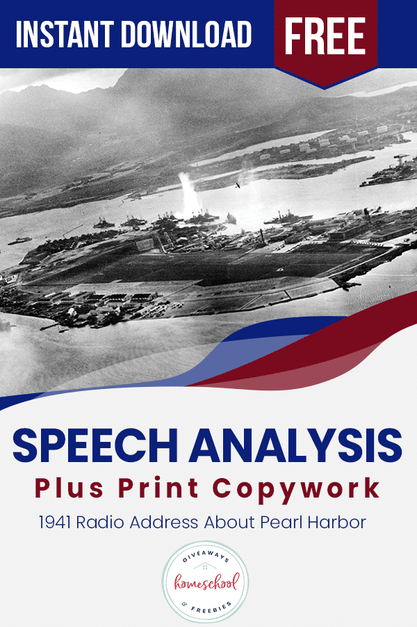 Pearl Harbor Analysis and Copywork. #historicalcopywork #freecopyworkpages #analysisworksheets #freehomeschooldeals #fhdhomeschoolers