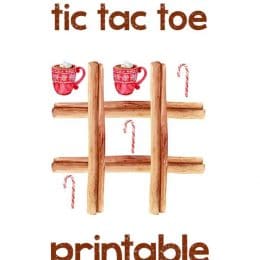 Winter Tic Tac Toe Game. #freeprintablegames #christmasgamesforkids #freewintergames #freehomeschooldeals #fhdhomeschoolers