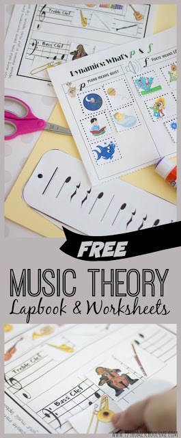 Kids Music Theory Activity Pack. #musicunitstudy #learnaboutmusic #musictheoryforkids #freehomeschooldeals #fhdhomeschoolers