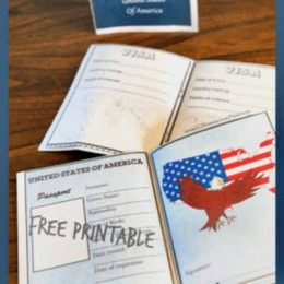 Free Kid's Play Passport. #printablepassportforkids #geographyactivities #playpassportforkids #freehomeschooldeals #fhdhomeschoolers