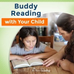 mom and child partner reading