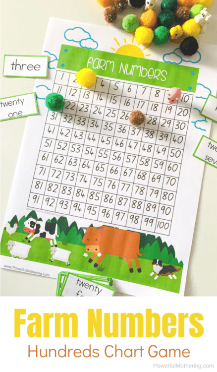 Hundreds Chart and Game Printable. #freehundredschart #freemathgames #printablehundredschart #freehomeschooldeals #fhdhomeschoolers