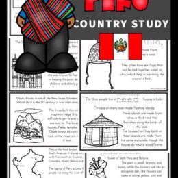 Kids Peru Mini Reader. #freeprintableminibook #freeminireader #peruunitstudy #freehomeschooldeals #fhdhomeschoolers