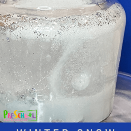 Snowstorm Jar Science Activity. #winterscienceactivity #winterstemactivity #snowstormartactivity #freehomeschooldeals #fhdhomeschoolers