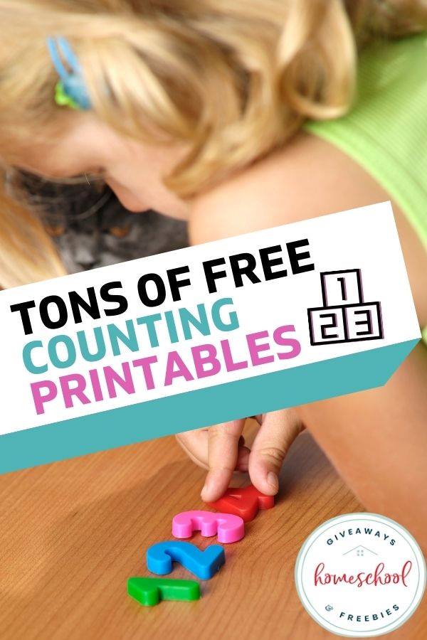 Free Preschool Counting Printables. #preschoolmathprintables #preschoolmathworksheets #freepreschoolworksheets #freehomeschooldeals #fhdhomeschoolers