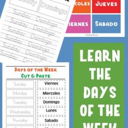 Spanish Language Activity for Kids. #spanishlanguageworksheets #kidsspanishprintables #spanishdaysoftheweek #freehomeschooldeals #fhdhomeschoolers