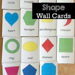 Free Preschool Shape Cards. #freeshapecards #preschoolshapes #shapeflashcards #freehomeschooldeals #fhdhomeschoolers
