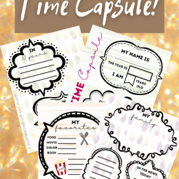 Free Time Capsule Printables. #timecapsuleactivity #historyprojectforkids #timecapsuleforkids #freehomeschooldeals #fhdhomeschoolers