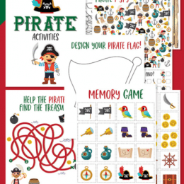 Free Pirate Preschool Activities. #pirateactivitiesforkids #preschoolpirateworksheets #pirategamesforkids #freehomeschooldeals #fhdhomeschoolers