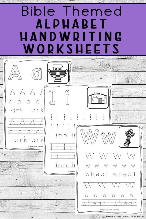 FREE Bible ABC Handwriting Worksheets. #freehomeschooldeals #fhdhomeschoolers #ABChandwritingworksheets #ABCworksheets #handwritingworksheets #biblehandwritingpractice 