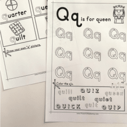 FREE Letter Q Tracing Worksheets. #freehomeschooldeals #fhdhomeschoolers #tracingworksheets #letterQtracingpage #letterQtracing #alphabetletterworksheets