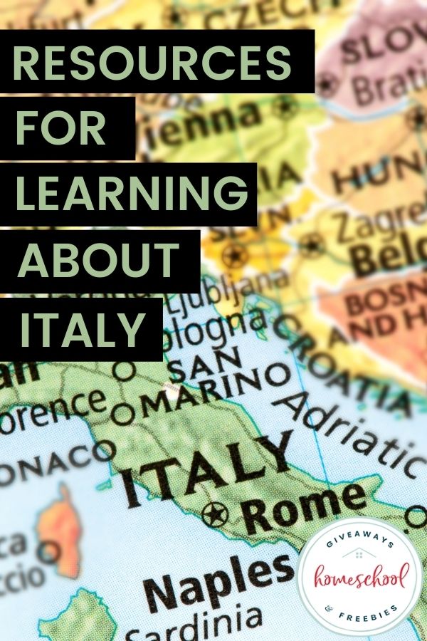 FREE Resources About Italy. #freehomeschooldeals #fhdhomeschoolers #italyresources #italyprintables #italyunitstudy