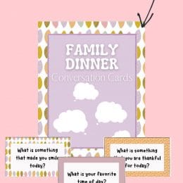 Free Family Conversation Starter Cards. #freehomeschooldeals #fhdhomeschoolers #familytalks #conversationstartercards #familyconversationcards