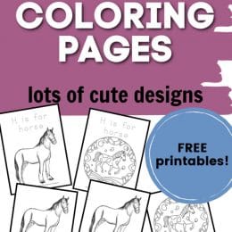 FREE Horse Coloring Pages. #freehomeschooldeals #fhdhomeschoolers #horsecoloringpages #horseprintables