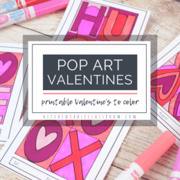 FREE Pop Art Valentines. #freehomeschooldeals #fhdhomeschoolers #popartvalentines #valentinesartcards #popartprintables