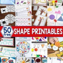 50 FREE Printables about Shapes. #freehomeschooldeals #fhdhomeschoolers#shapeprintables #printablesaboutshapes #learningshapes