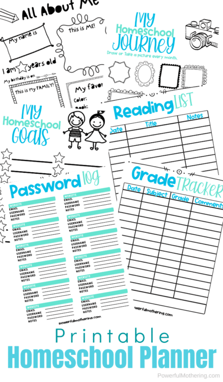 All-You-Need FREE Homeschool Planner. #freehomeschooldeals #fhdhomeschoolers #completehomeschoolplanner #homeschoolplanner #planningsheets