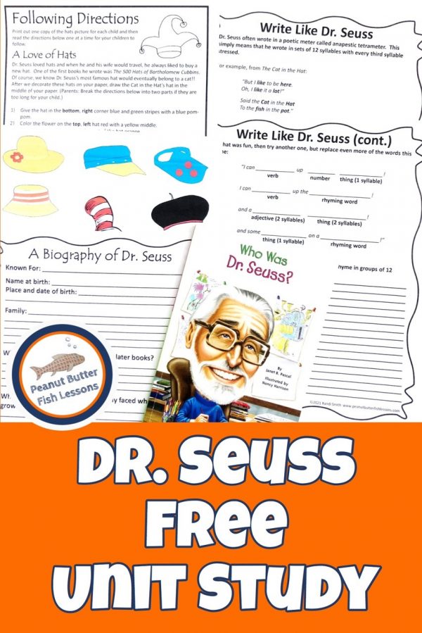 FREE Dr. Seuss Unit Study. #freehomeschooldeals #fhdhomeschoolers #drseussunitstudy #drseussfreeunitstudy #drseussprintables #drseussstudy