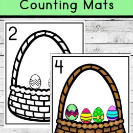 FREE Easter Counting Mats. #fhdhomeschoolers #freehomeschooldeals #eastercountingmats #countingmats #easterprintable