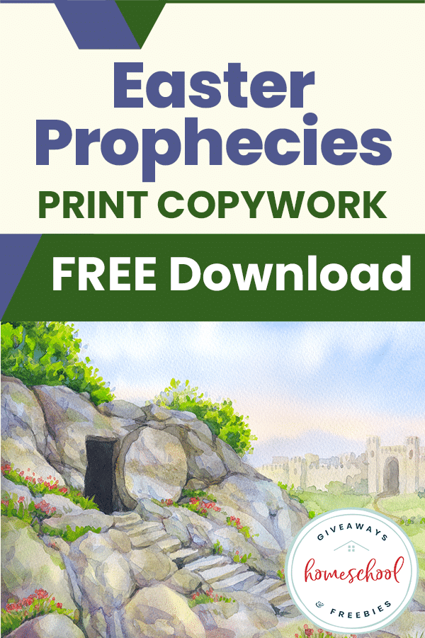 Easter Prophecy FREE Copywork. #freehomeschooldeals #fhdhomescoolers #easteprophecies #prophecyofeaster #easterprintables #easterresource