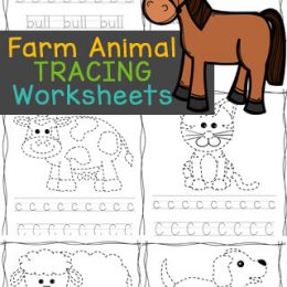 ABC Farm Animal Tracing Worksheets. #freehomeschooldeals #fhdhomeschoolers #farmanimalworksheets #alphabettracingworksheets