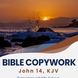 John 14 FREE Copywork. #freehomeschooldeals #fhdhomeschoolers #John14copywork #gospelcopywork #scripturecopywork #biblecopywork