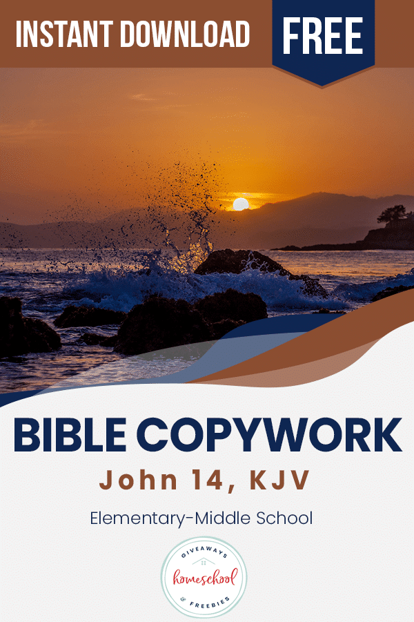 John 14 FREE Copywork. #freehomeschooldeals #fhdhomeschoolers #John14copywork #gospelcopywork #scripturecopywork #biblecopywork