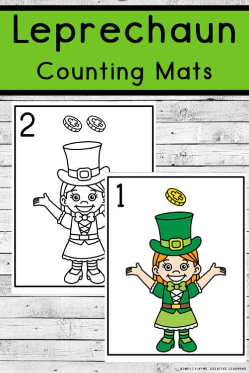 FREE Leprechaun Counting Mats. #freehomeschooldeals #fhdhomeschoolers #leprechauncountingmats #countingmats #leprechaunresources #leprechaunprintables