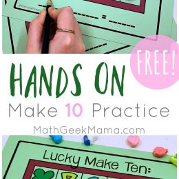 FREE St. Patrickʻs Day Make-Ten Mats. #fhdhomeschoolers #freehomeschooldeals #maketenmats #stpatricksdaymats #stpatricksdaycountingmats